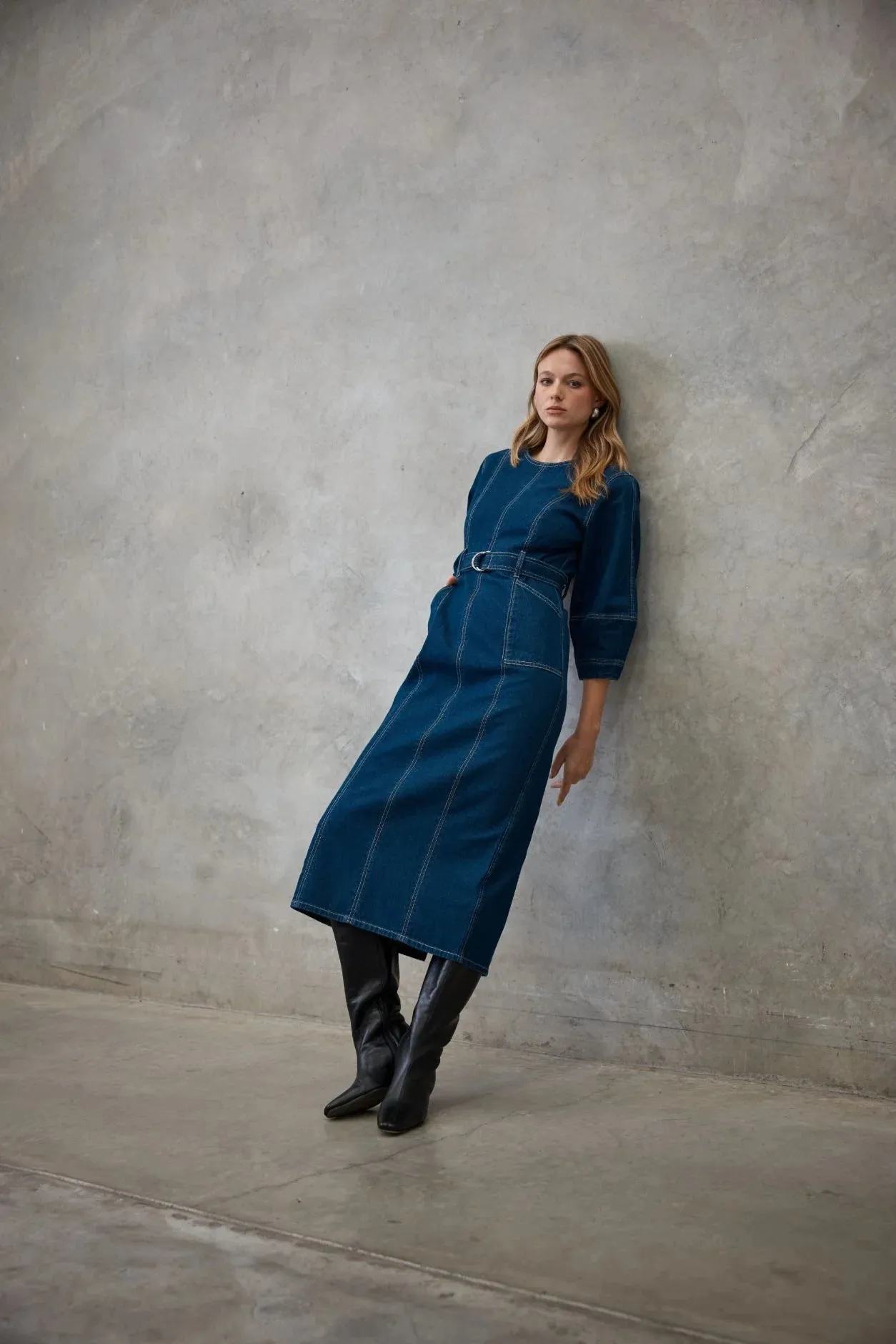 Staple the Label - Maya Denim Midi Dress