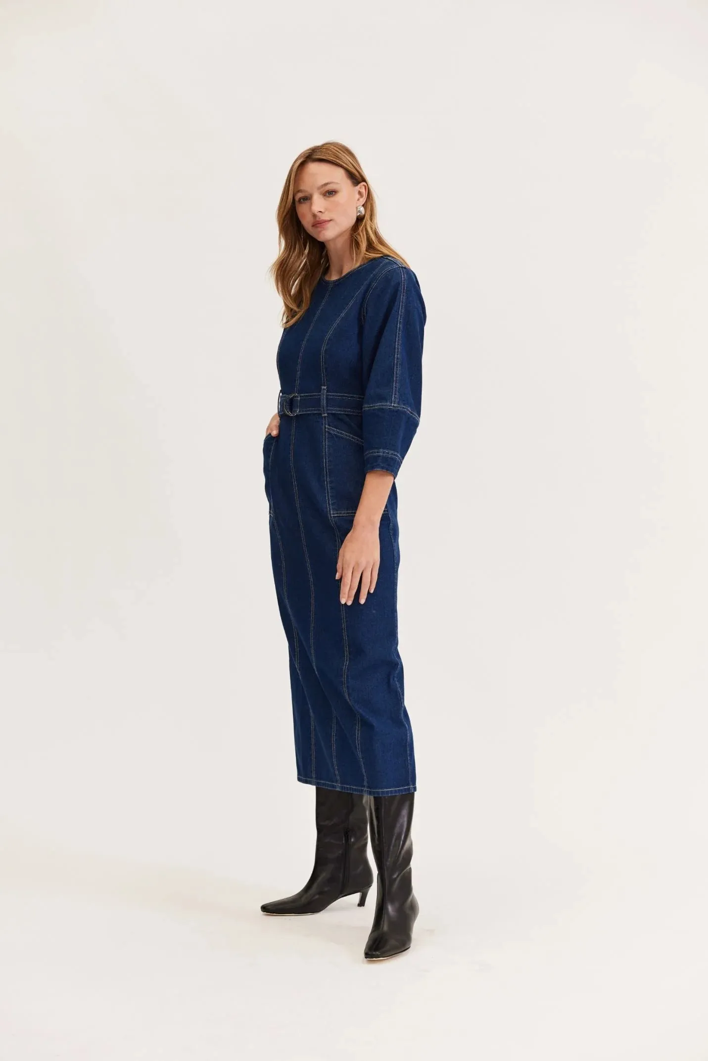 Staple the Label - Maya Denim Midi Dress