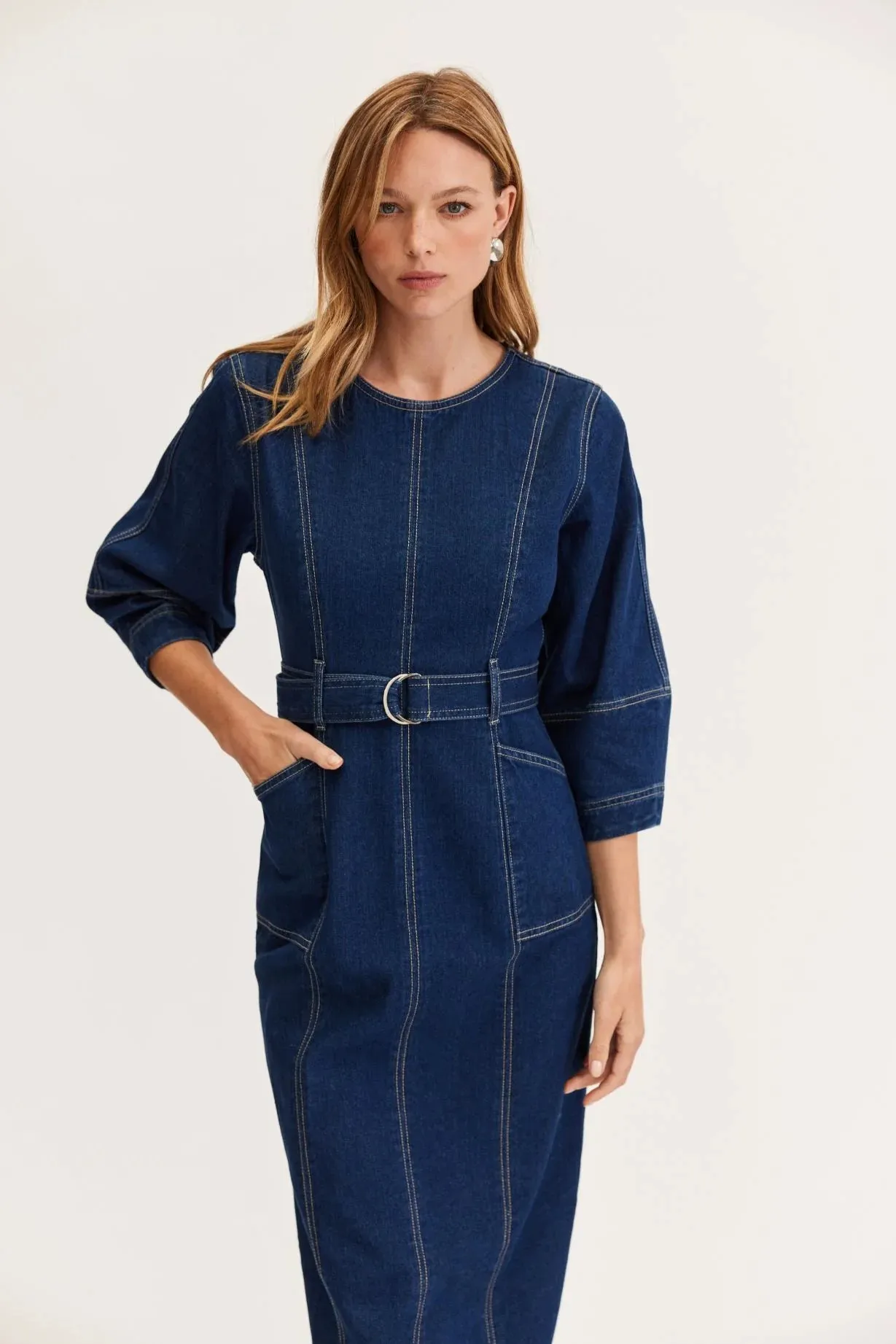 Staple the Label - Maya Denim Midi Dress