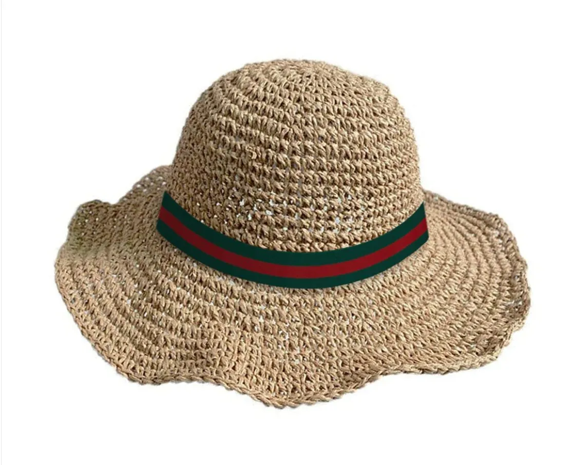 Stella Cove Girls and Ladies STRIPED Straw Sun and Beach Hat