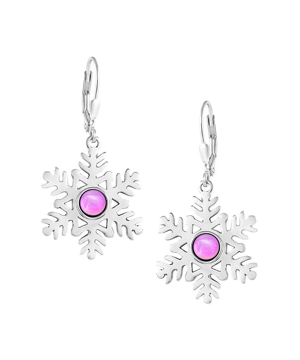 Sterling Silver Snowflake Earrings