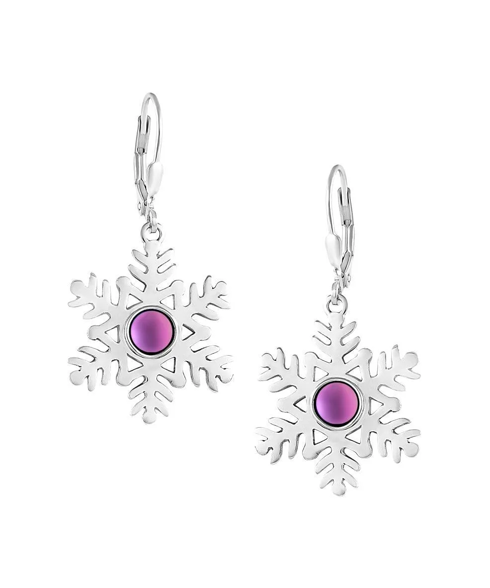 Sterling Silver Snowflake Earrings