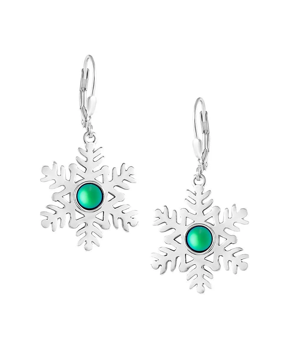 Sterling Silver Snowflake Earrings