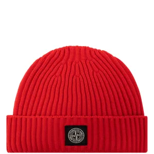 Stone Island Junior Red Beanie