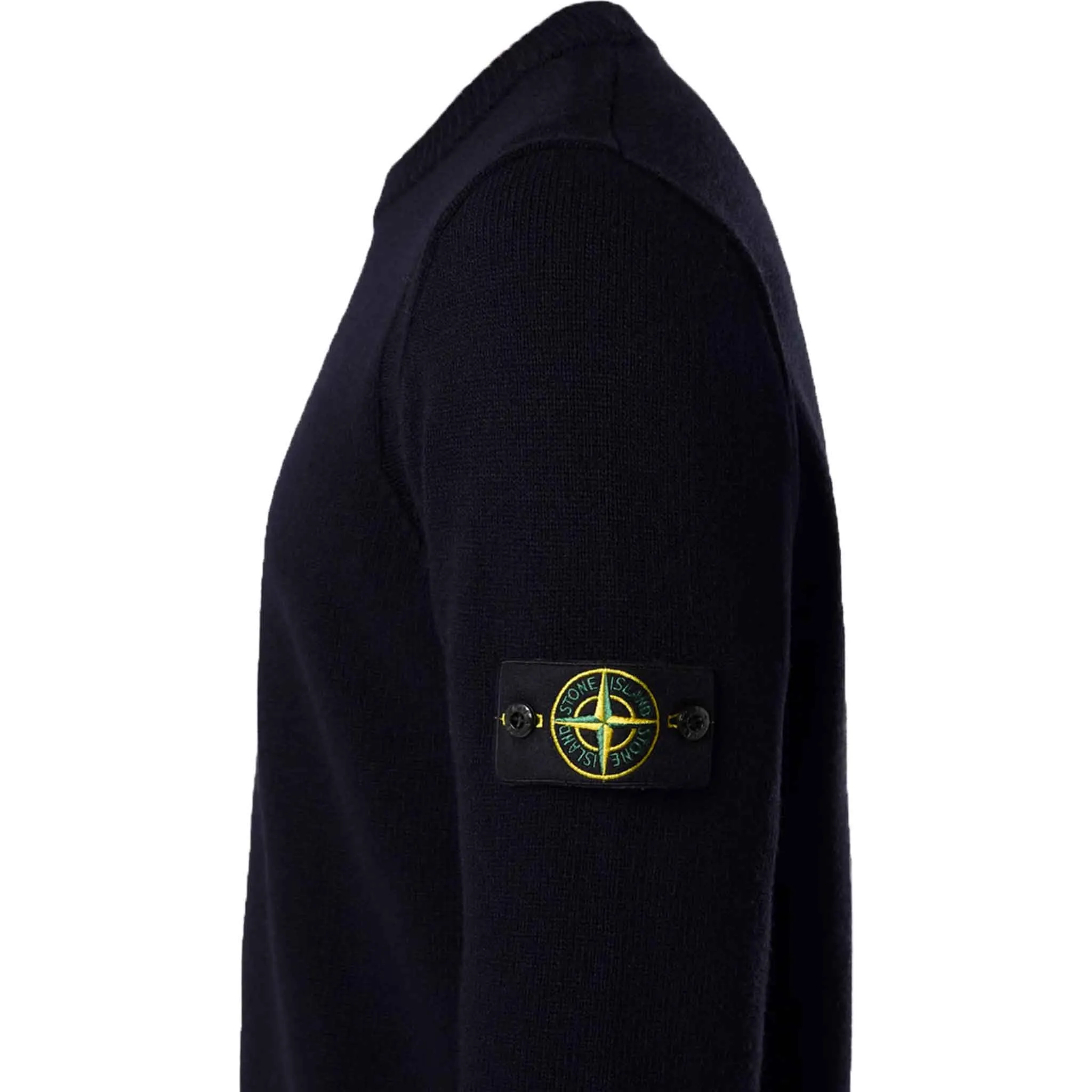 Stone Island Lambwool Crewneck Sweater in Navy Blue