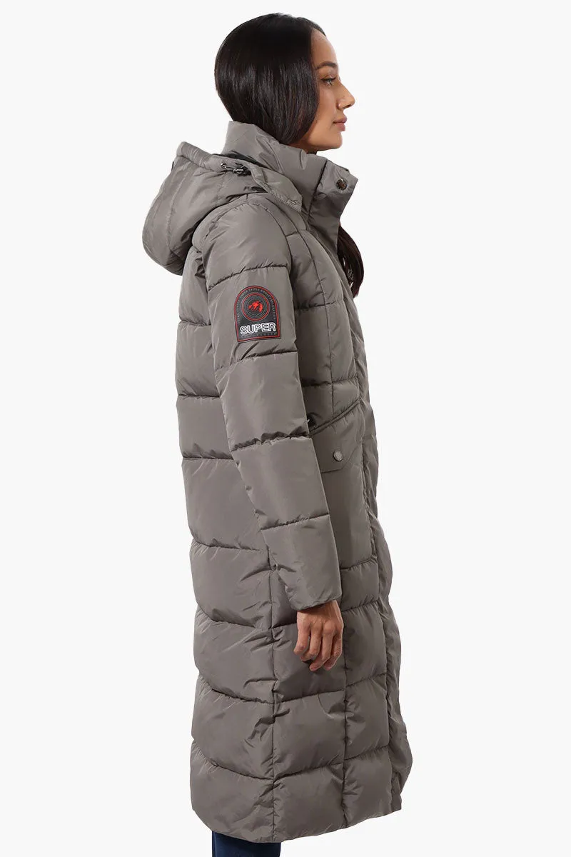 Super Triple Goose Maxi Puffer Parka Jacket - Olive