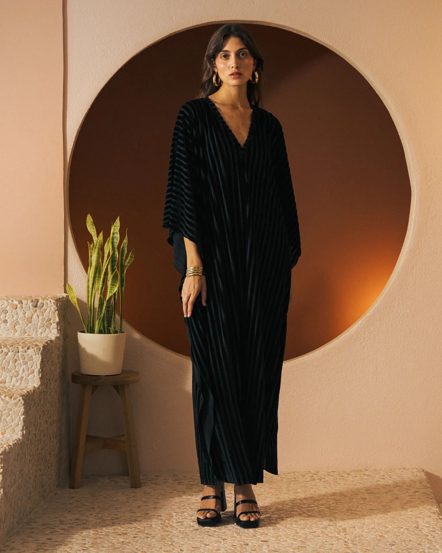 The Marsala Kaftan - Onyx