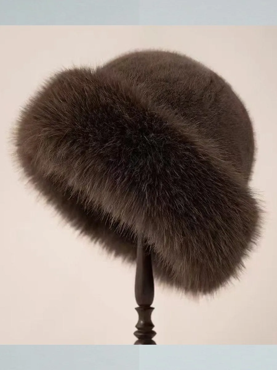 Thickened Warm Earmuffs Imitation Mink Fur Plush Hat