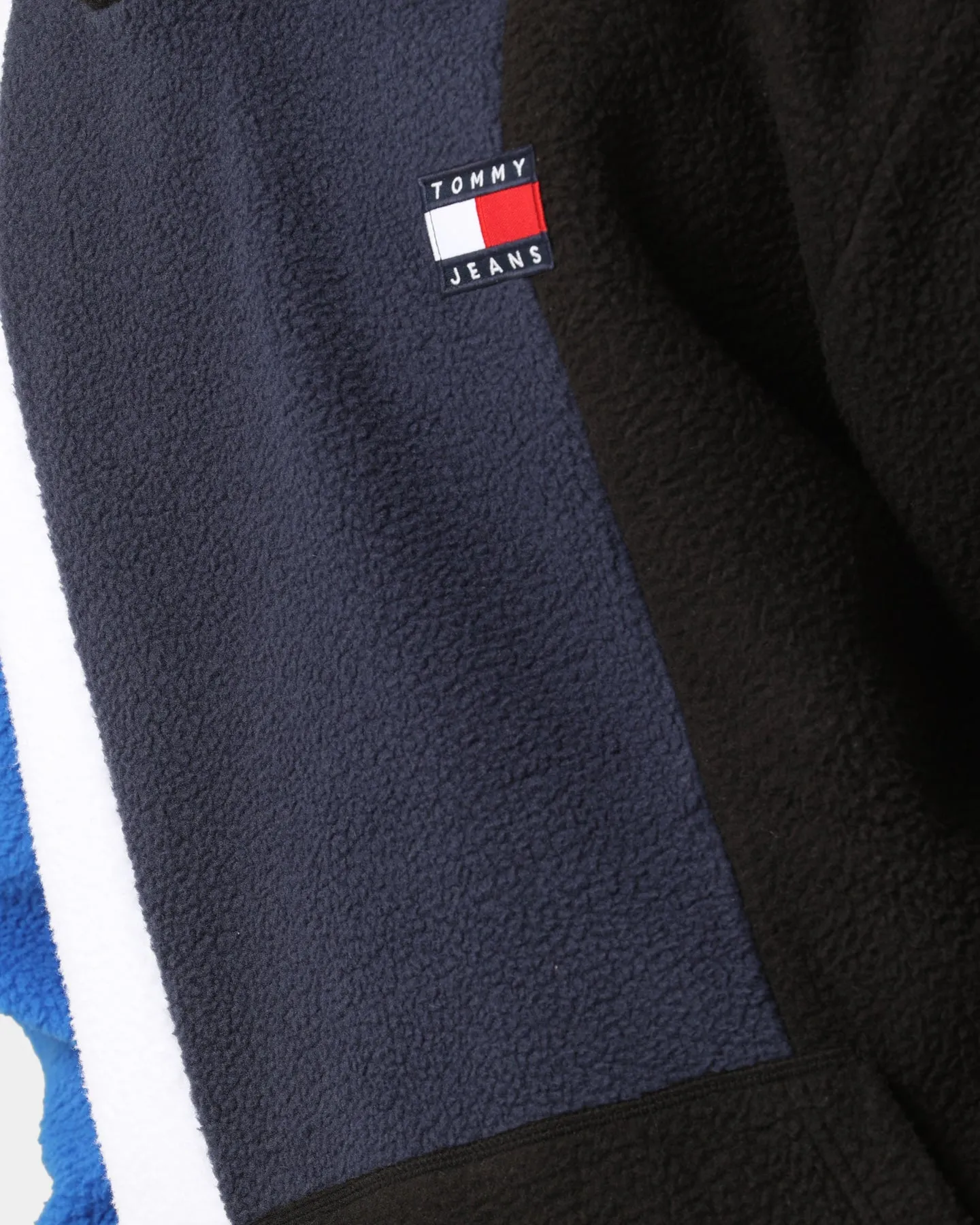 Tommy Jeans TJM Relaxed Polar Fleece Block Hoodie Black