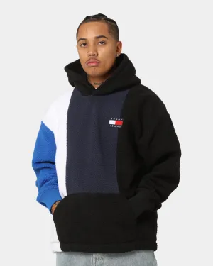 Tommy Jeans TJM Relaxed Polar Fleece Block Hoodie Black