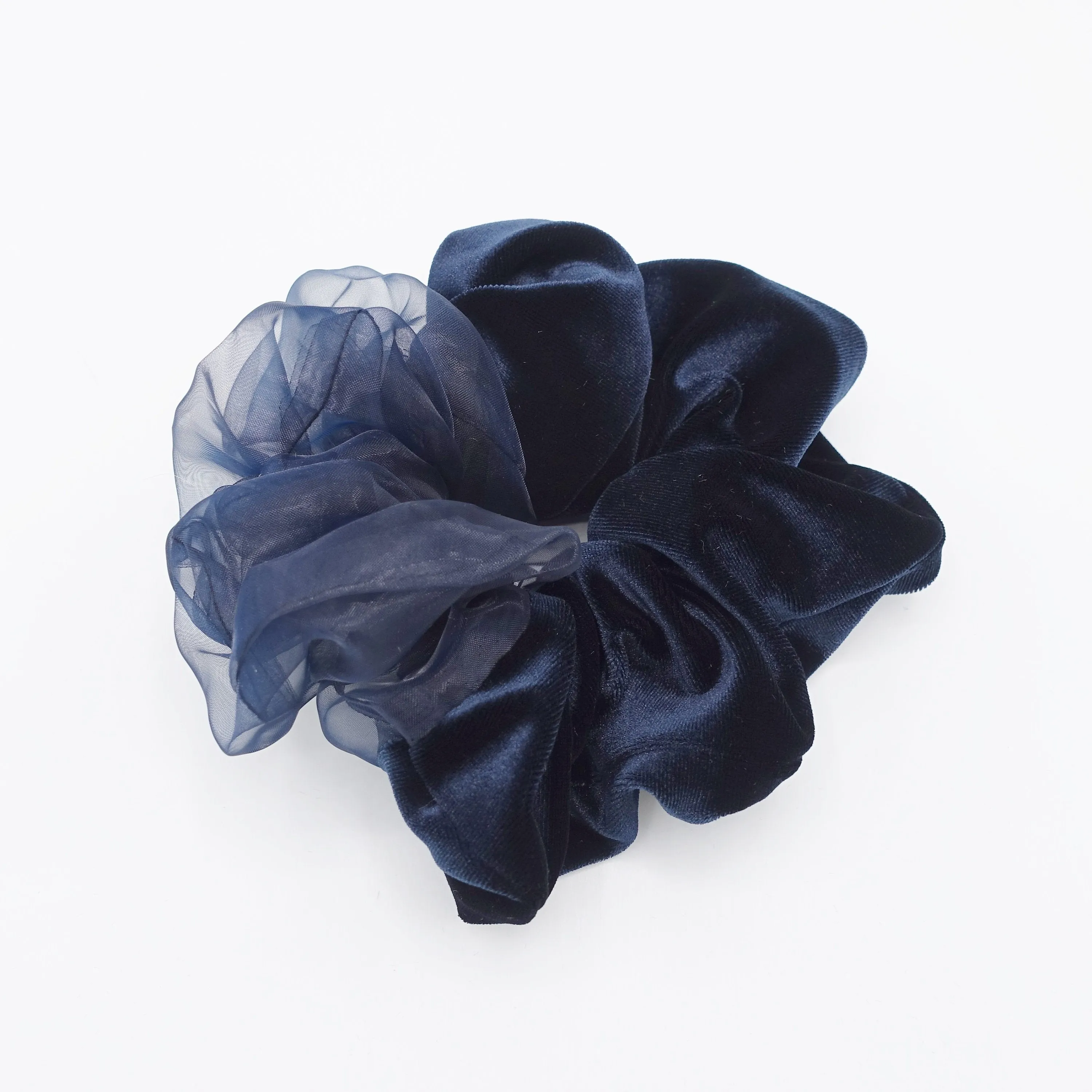 velvet scrunchies tulle block scrunchie for women