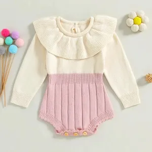 Vienna Holiday Knit Romper 🎉 Festive Elegance for Baby (0-18M)