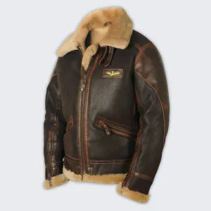 Warm Leather Pilot Jacket for Men - Stylish Autumn Essential