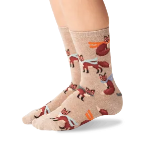 Winter Foxes Kid's Crew Socks