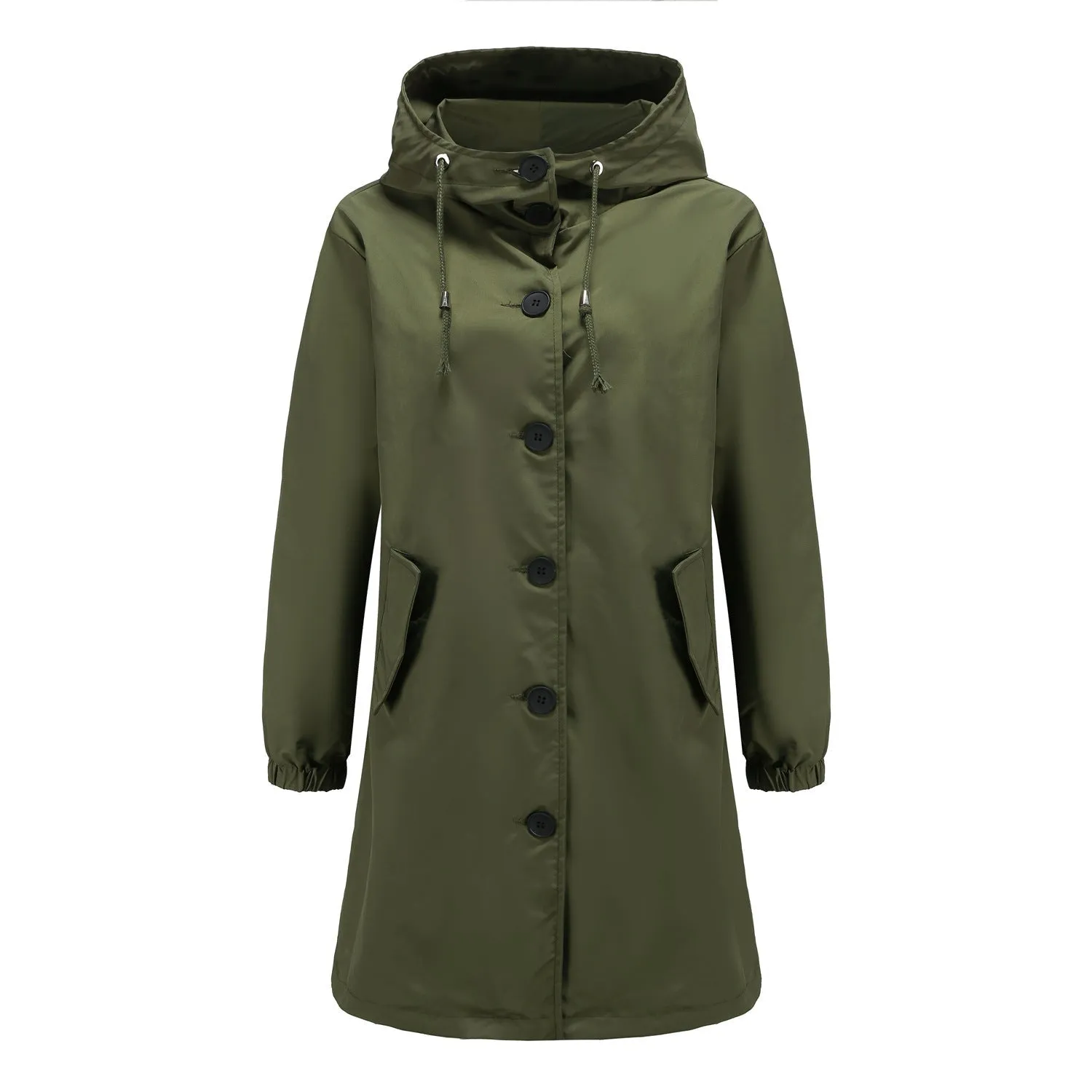 Women's Casual Loose Waterproof Trench Coat with Hood | Ideal for Autumn/Winter