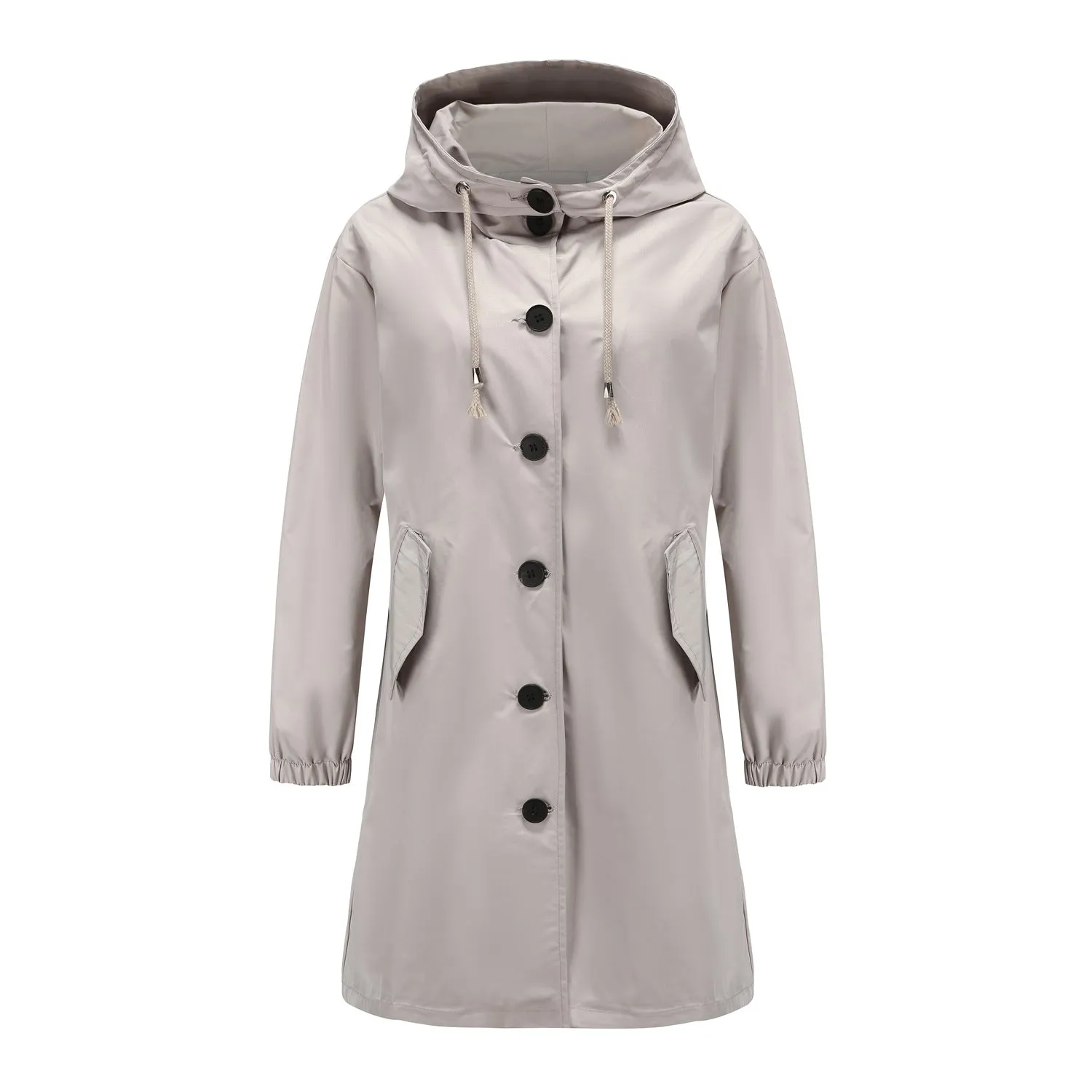 Women's Casual Loose Waterproof Trench Coat with Hood | Ideal for Autumn/Winter