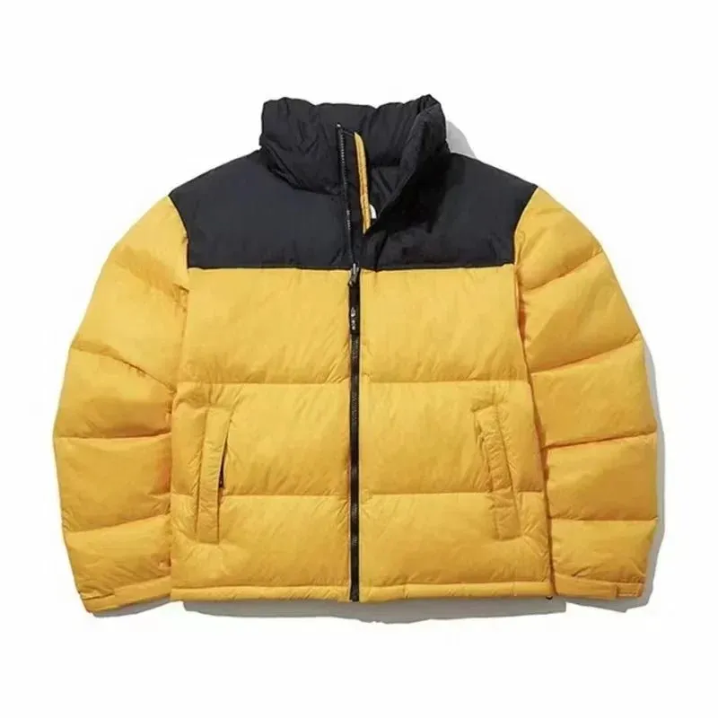 Women's Solid Colour Warm Puffer Jacket - Cotton Filled Winter Coat