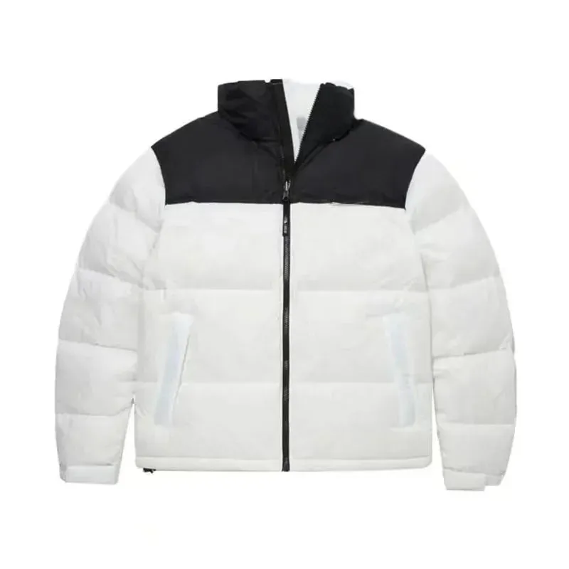 Women's Solid Colour Warm Puffer Jacket - Cotton Filled Winter Coat