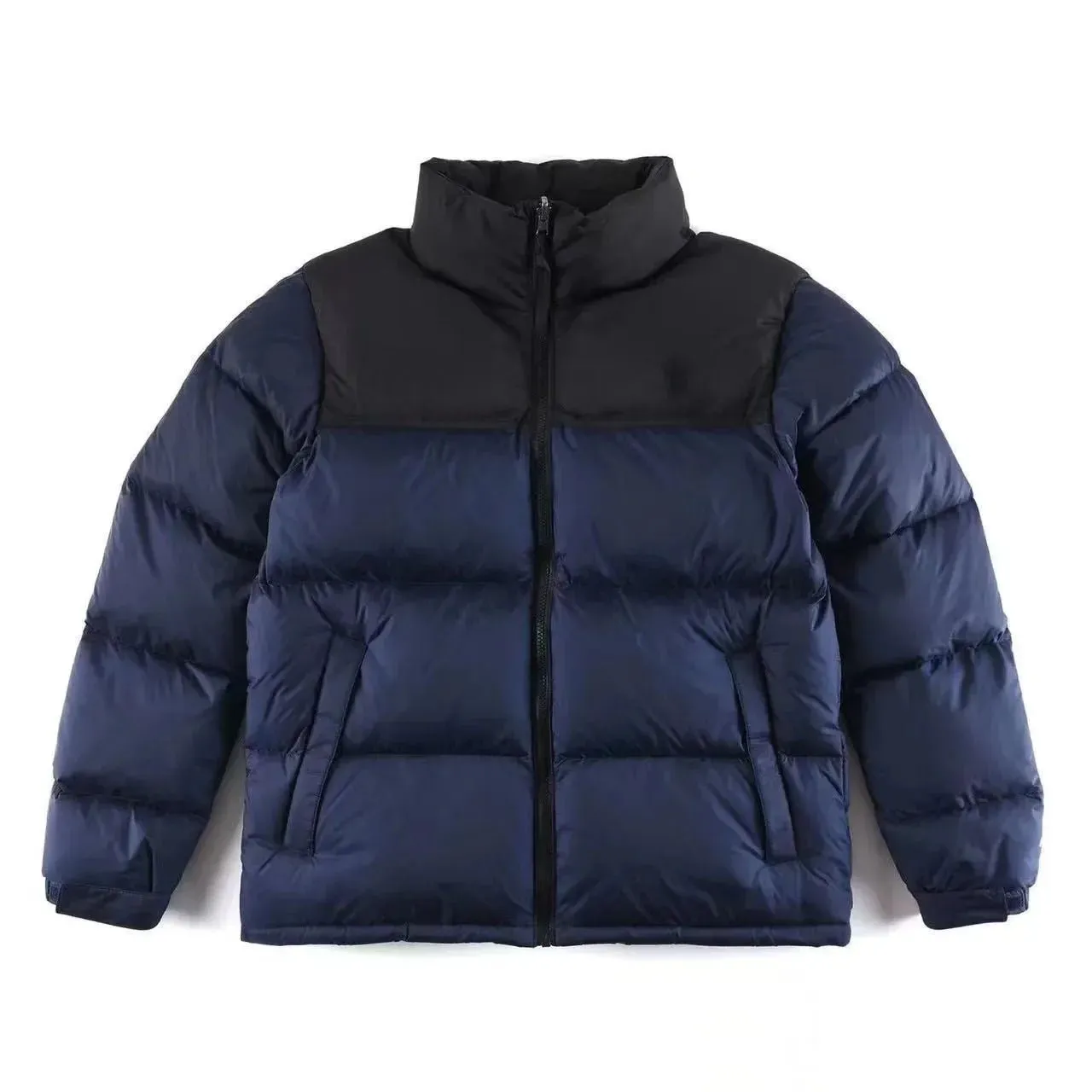 Women's Solid Colour Warm Puffer Jacket - Cotton Filled Winter Coat