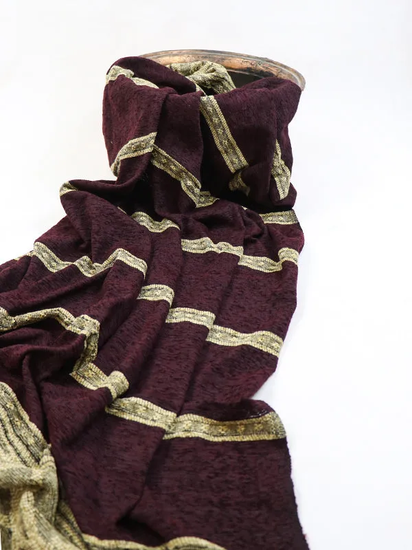 WS01 Synthetic Winter Shawl for Women Maroon