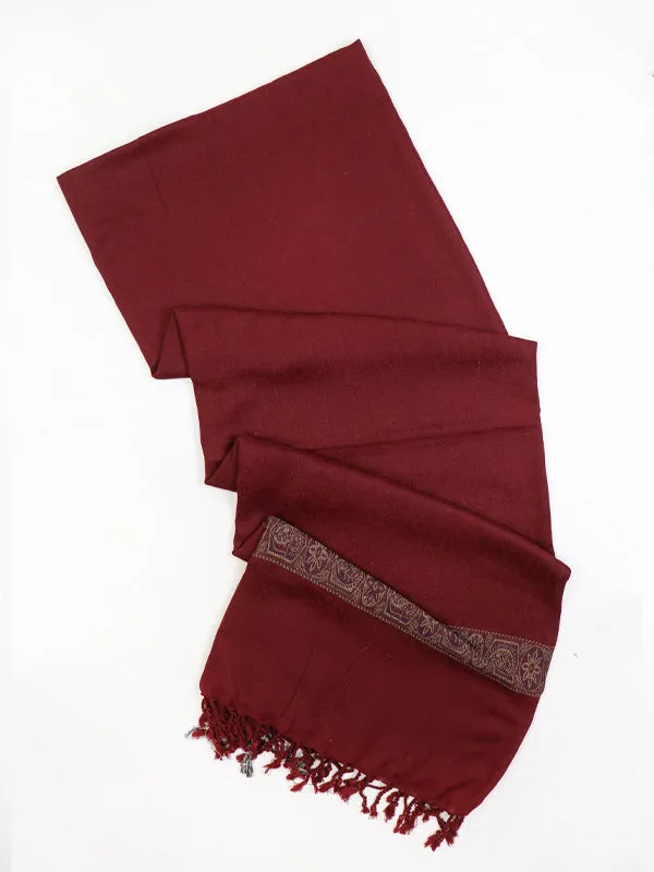 WS03 Synthetic Winter Shawl for Women Red - Multidesign